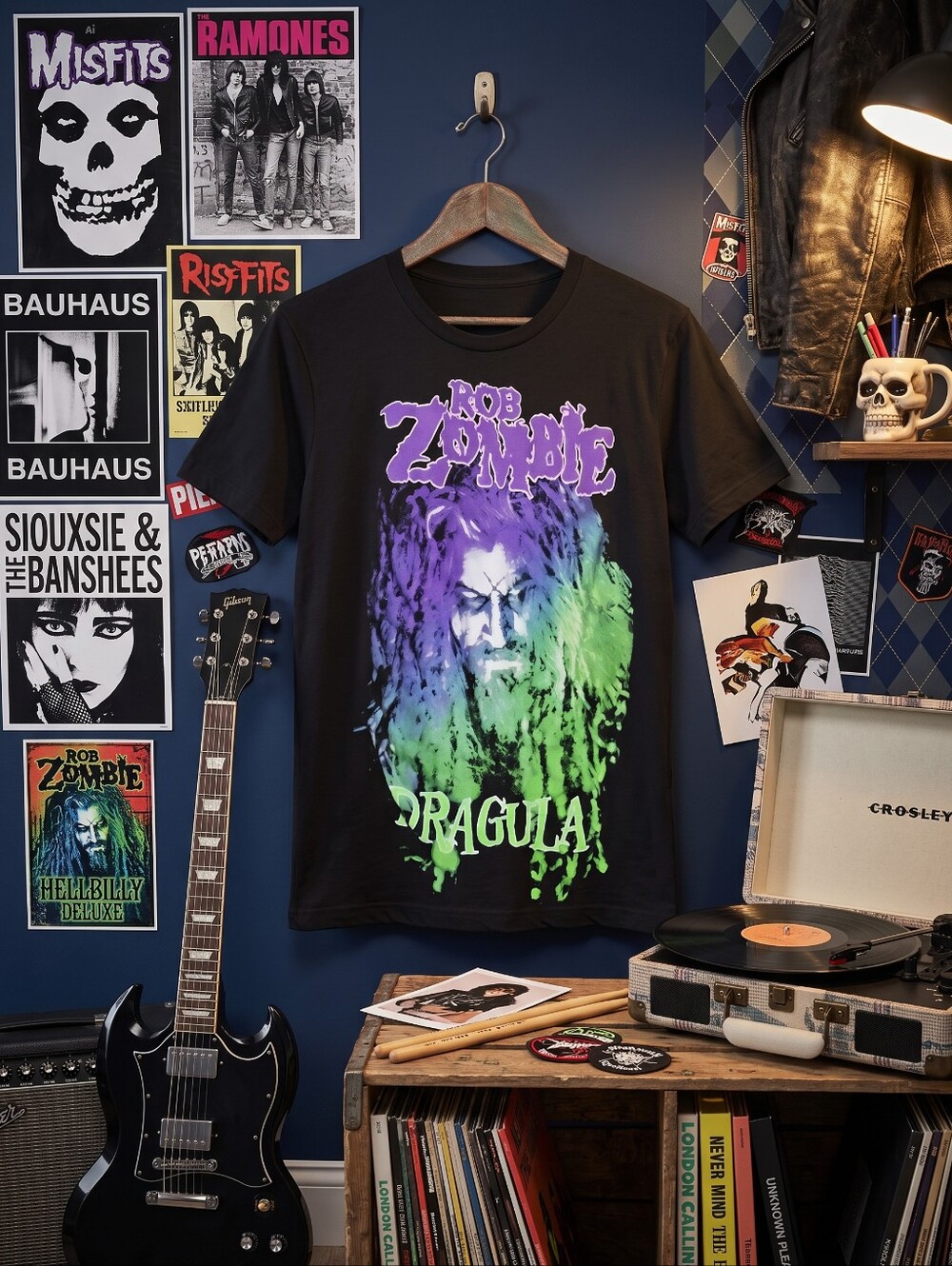 Rob Zombie Dragula Hellbilly T-Shirt Black Neon Green Purple Size XS 2023 Merch